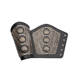 Leather Gauntlet Wristband Medieval Bracers Viking Archery Wrist Guards Wide Arm Armor Cuff for Women Men Wrist Gauntlets