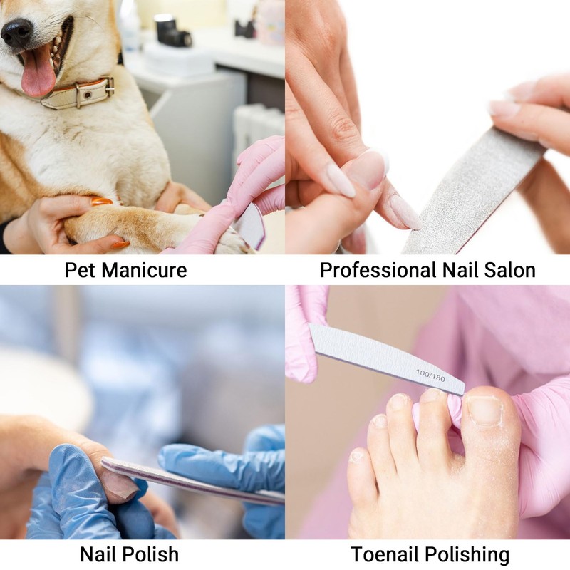 Professional Double Sided Nail Files 100/180 Grit Emery Board Nail