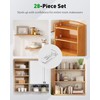 Vibit 28 Pcs Clear Plastic Cabinet Shelf Pegs, 1/4 Inch