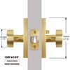 HIEMEY Privacy Gold Door Knob Interior, Satin Brass Door Knobs