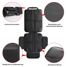 Aohcae Child Seat Pad, Car Seat Protector, Car Seat Protector, Child Seat Protector, Child Seat Pads for Car, Car Seat Cover (Black)