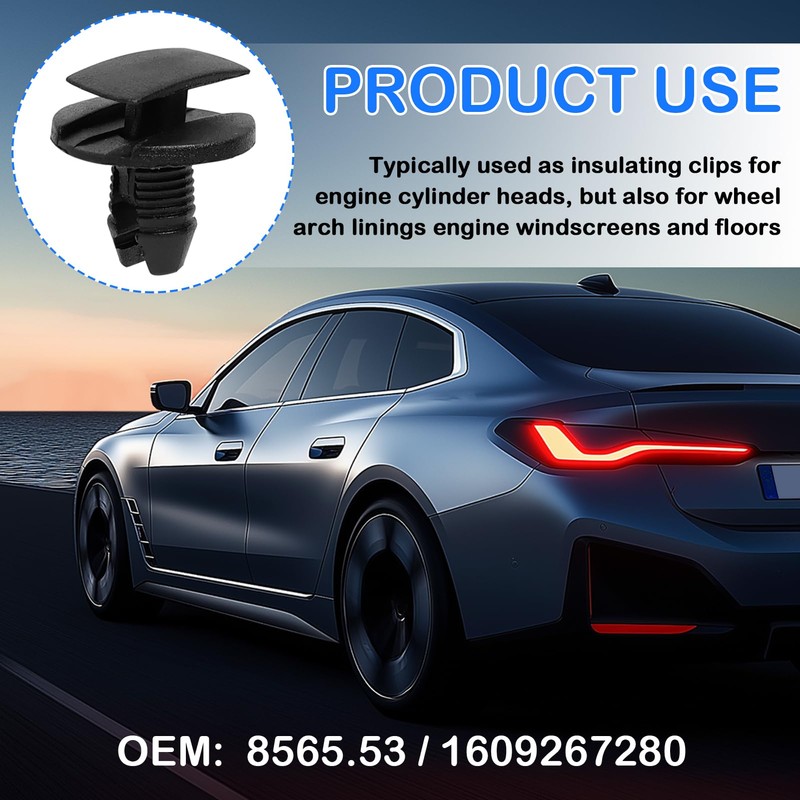 50pcs Bumper Clip 8565.53 1609267280 Bumper Clip Plastic Rivets for