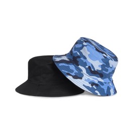 Zylioo XXL Men's Camo Bucket Hat,Oversize Camping Sun Hat for Vacation,Adjustable Packable Travel Hat
