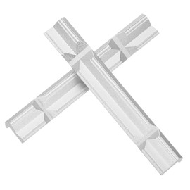 sourcing map 8" Aluminum Vise Jaws with Magnetic V-Type Soft Rubber Pads Covers Durable Multi-Purpose Vises Protector Kit for Holding Wood Plastic Tube Plumbing Silver