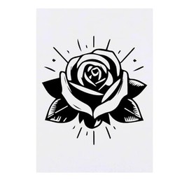 Azeeda 'Blühende Rose' Temporäres Tattoo - Hautfreundlicher & Ungiftiger Abziehbild · Wasserfest (TO00074213)