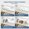 Eikovia 2 Pack Acrylic Purse Organizer for Closets, Shelf Dividers