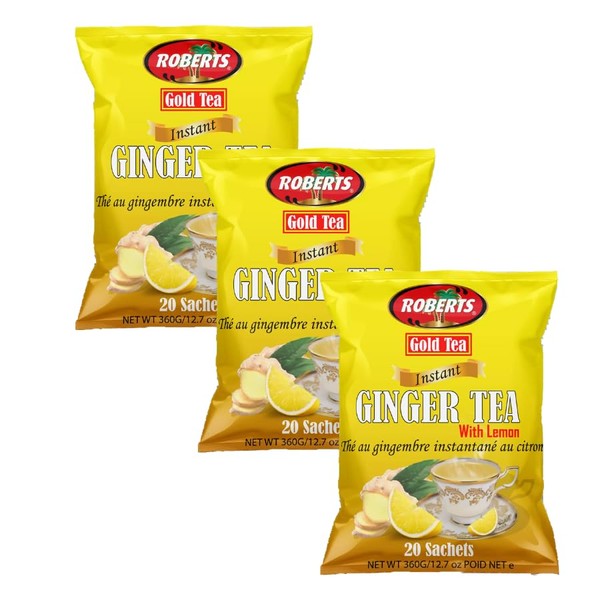 Roberts Gold Instant Ginger tea with Lemon 360g (20 Sachets)