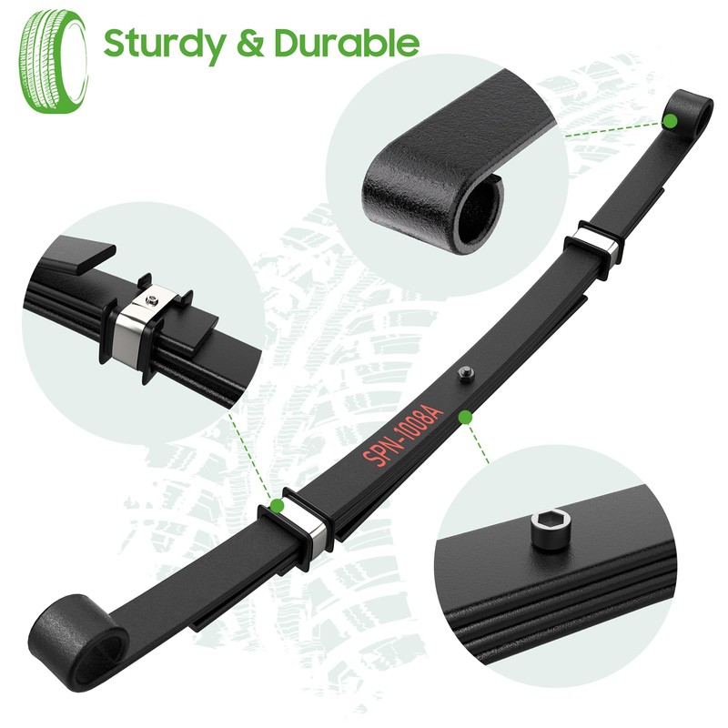 10L0L Golf Cart Heavy Duty Rear 4-Leaf Spring Kit with