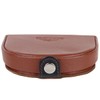 Oakridge Leather Mens Two Tone Coin Tray - Cognac/Black