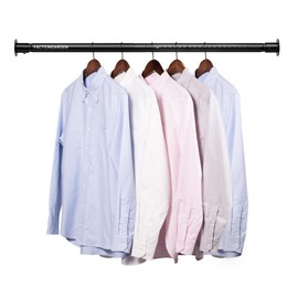 FACTIONGARDEN Closet Rod, 17 to 41 Inch Adjustable Closet Rods for Hanging Clothes Heavy Duty Closet Hanging Rod Metal Black Closet Poles for Wardrobes