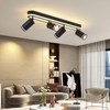 LED 4 Light Track Lighting Spotlight Kit, Black Ceiling Spotlights,