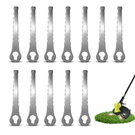 Shyllin Rasentrimmer Ersatzmesser Metall, 12 Stück Replacement Blades for Trimmer, Metallmesser für Rasentrimmer, Rasentrimmer Klingen Metall, Rasenmäherklinge Ersetzen