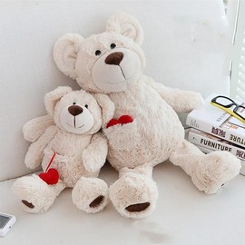 Ragazze Peluche Suave Felpa Divertido Cute para Bebés Decoración Regalo Baby Shower (Peluche Oso Blanco 30cm)