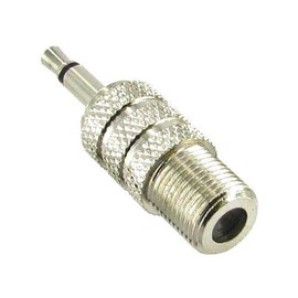 F-Type Female to 3.5mm Mono Male TV Aerial Antenna Cable Connector Adaptor Plug