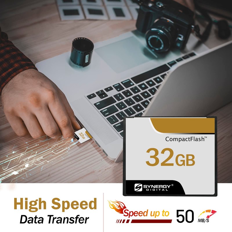 Synergy Digital 32GB Compact Flash Memory Cards, Compatible with Panasonic