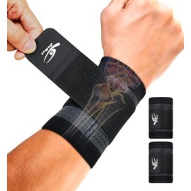 HiRui Muñequera muñequera de compresión, muñequera para el trabajo, fitness, levantamiento de pesas, tendinitis, túnel carpiano, alivio del dolor, muñ