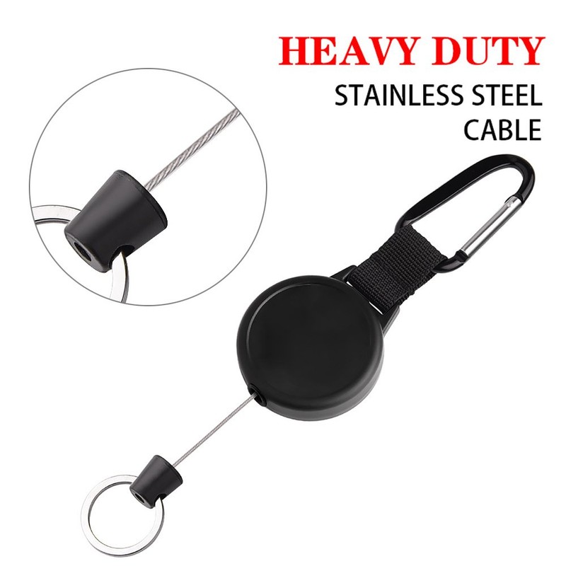 KUUQA 3 Piece Retractable Key Chain High Performance Badge Holder