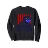 patriotic bald eagle face mask american flag Sweatshirt
