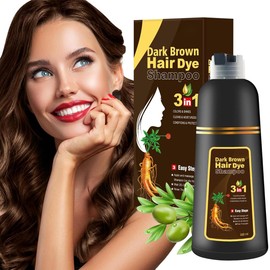 MAIAM Champú para teñir el cabello/ Tintes Para El Cabello-Champú para teñir el cabello para mujeres-Cobertura de canas-Coloración instantánea con ingredientes herbales suaves-Larga duración-Sin amoníaco 500ML cafe