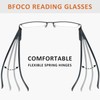 BFOCO 12-Pack Half-Rim Metal Reading Glasses for Men Lightweight Spring