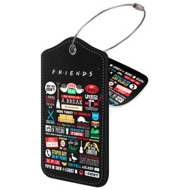 Luggage Tag for Suitcases Bag Baggage Travel Tags Identifiers Unique Funny Fun Large Leather Name Luggage ID Tags for Kids Women Girls Men XLP0712-06