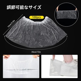 Disposable Shoe Covers, 100 Sheets, Waterproof, Oil-Resistant, Portable, Shoe Covers, Polyethylene, Transparent, Durable, Lightweight, One Size Fits Most, For Workshops, Offices, Laboratories, Guests