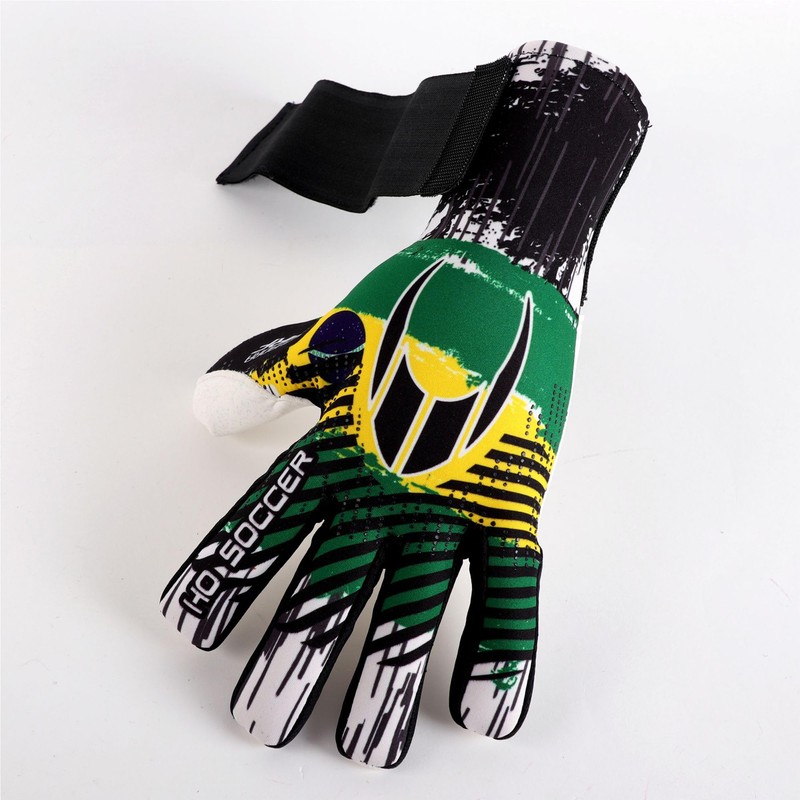 HO Soccer Squadra Turf Negative Brazil Goalkeeper Gloves, Unisex, Kids,