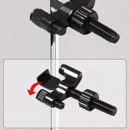 Portable Double Lock Door Security Latch - Hotel & Home Entryway Safety Gateman Black