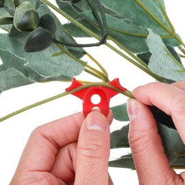 Ouligay 40pcs Plant Training Clips, Plastic Plant Clip, Lst Clips for Low Stress Training Plant Stem Support, 90 Degree Angle Plant Clips(Circle Style,Red and Green)