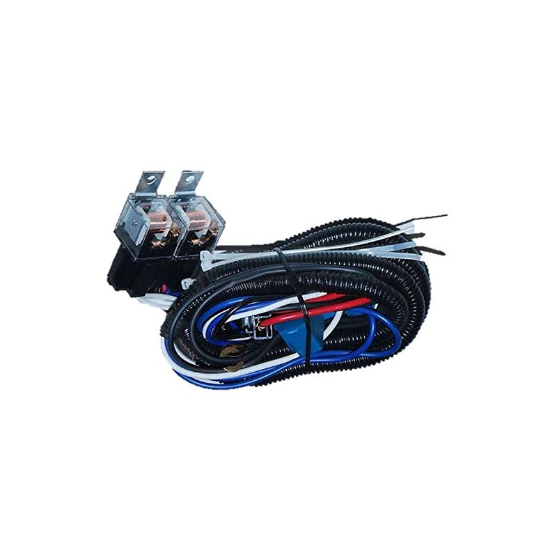 OCTANE LIGHTING 4-Headlight Relay Wiring Harness H4 Headlamp Light Bulb
