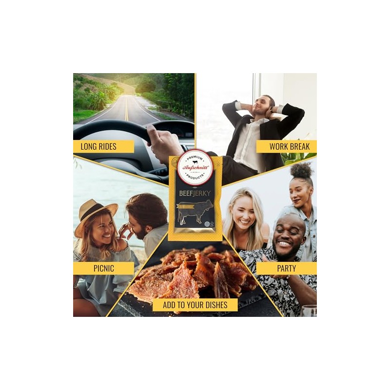 Aufschnitt Grass Fed Beef Jerky - Low Sodium, Certified Kosher