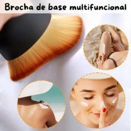 Brocha Curva Cuidado Facial Cerdas Suaves Maquillaje Base F                                                                                           