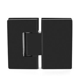 Ranbo Frameless Glass Shower Door Hinge, Stainless Steel Glass Showcase Clamp, Suitable for 8-12mm Glass, 180°Glass to Glass Mounting (Pack of 1)