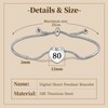 QianSiLi 80th Birthday Gifts For Women Heart Charm Silver Bracelet