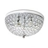 Elegant Designs FM1000-CHR Elipse Crystal 2 Light Ceiling Flush Mount,