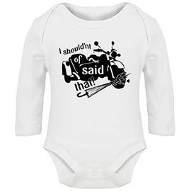 Hippowarehouse Magic Motorbike and Umbrella I Shouldn't of Said That Grounds Keeper Baby Vest Bodysuit (Long Sleeve) Boys Girls White