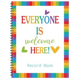 Faccito Teacher Record Book, 8.3'' x 11'' Record Book Undated Attendance Register Book Grade Book Student Roster Monthly Reminders Record Grading Chart Gifts for School Office Home (Rainbow Style)