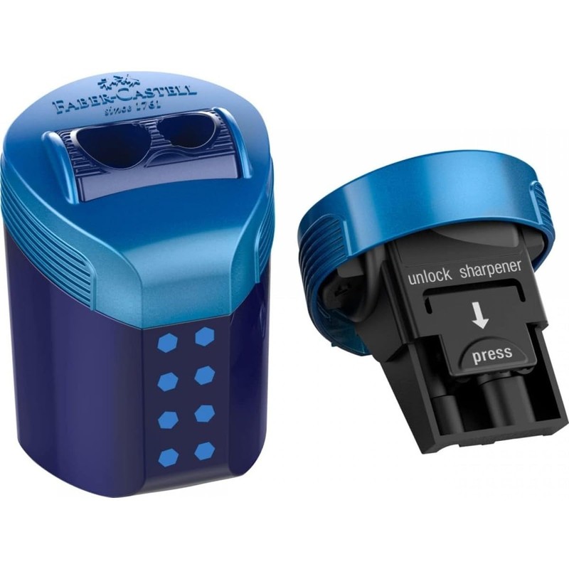 Faber-Castell Double Hole sharpener box RollOn dots - Assorted Colours