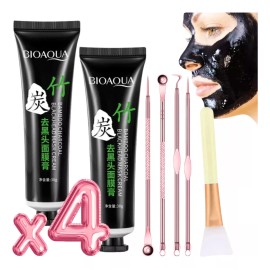 Universo en Linea Mascarilla Carbón Activado Brocha Kit Antiacné Espinillas F