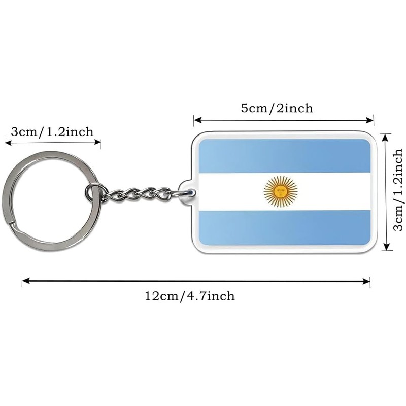 Llavero Argentina con bandera Argentina (2 unidades), Bandera Argentina, medium