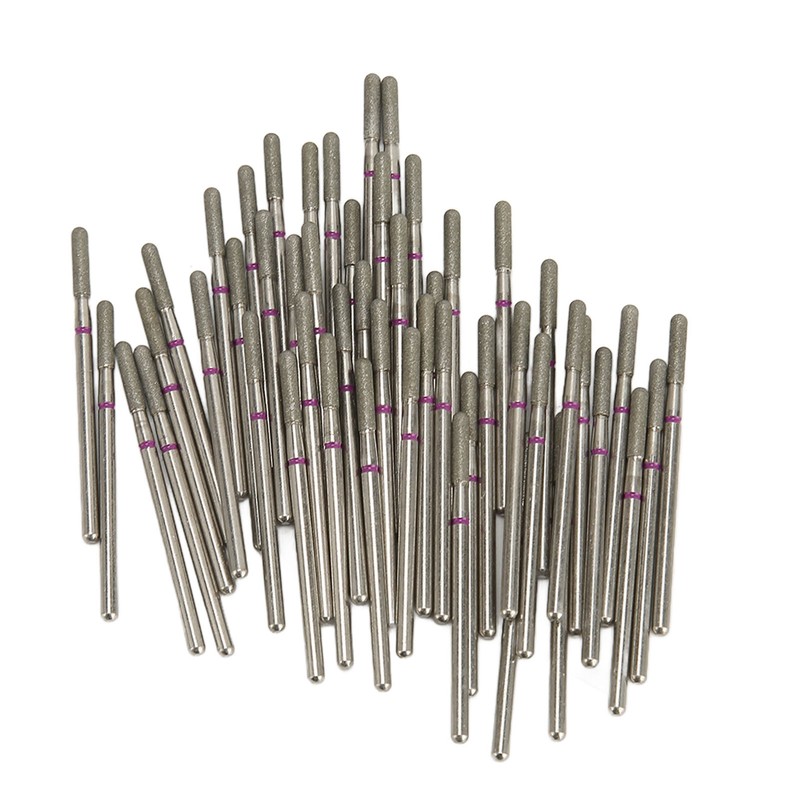 50Pcs Nail Drill Bits Emery Rotatable High Strength Replacement Nail