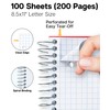 Dunwell Graph Ruled Notebook 4x4 (Red) Plastic Cover, 100 Sheets,