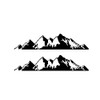 Baceyong Car Body Sticker Black Mountain PVC Car Sticker