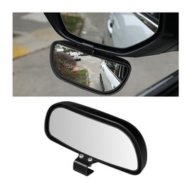 Mandark Car Blind Spot Mirror, Rectangle HD Glass Convex Vehicle Rearview Mirror, Wide Angle Adjustible Auto Exterior Blindspot Side View Mirror, Universal for SUV, Sedan, Truck (Black)