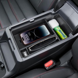 Neepiar Center Console Organizer Compatible with 2026 2025 2024 2023 Honda CR-V Armrest Storage Box Coin and Glass Holder ABS Plastic Insert Secondary Storage Interior Accessories