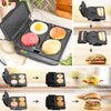 OVENTE Sandwich Maker and Hamburger Grill Machine with Non-Stick Griddle