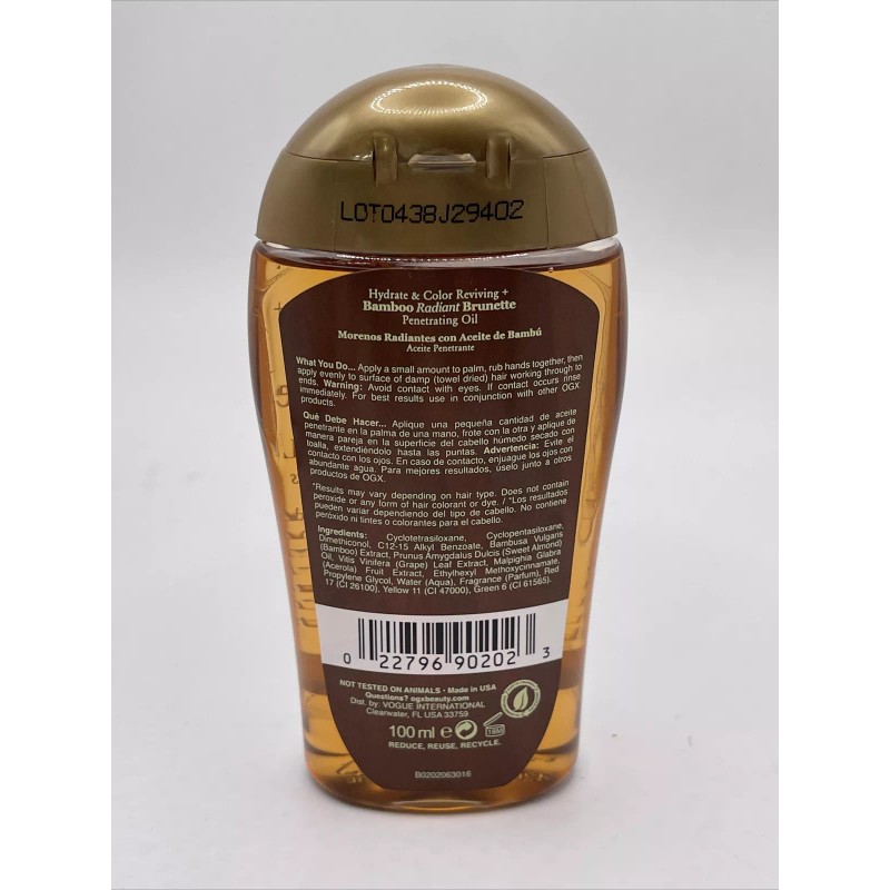 OGX Hydrate & Tone Reviving + Bamboo Radiant Brunette Penetrating