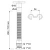 Wirquin 30722044 - Sifone per lavello allungabile diametro: 40-50 mm,