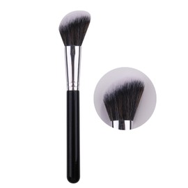 Angled Blush Brush with Black Wooden Handle Cheek Makeup,Cream Foundation Contour Bronzer highlight Blending shadow makeup brush (F09-2 shadow brush)
