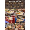 5-Compartment Bagasse Food Trays, 25 Pack, Compostable Sugarcane Fibre